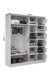 Smart 4 Kapılı Aynalı Gardrop/ Dolap(%100MDF) 5