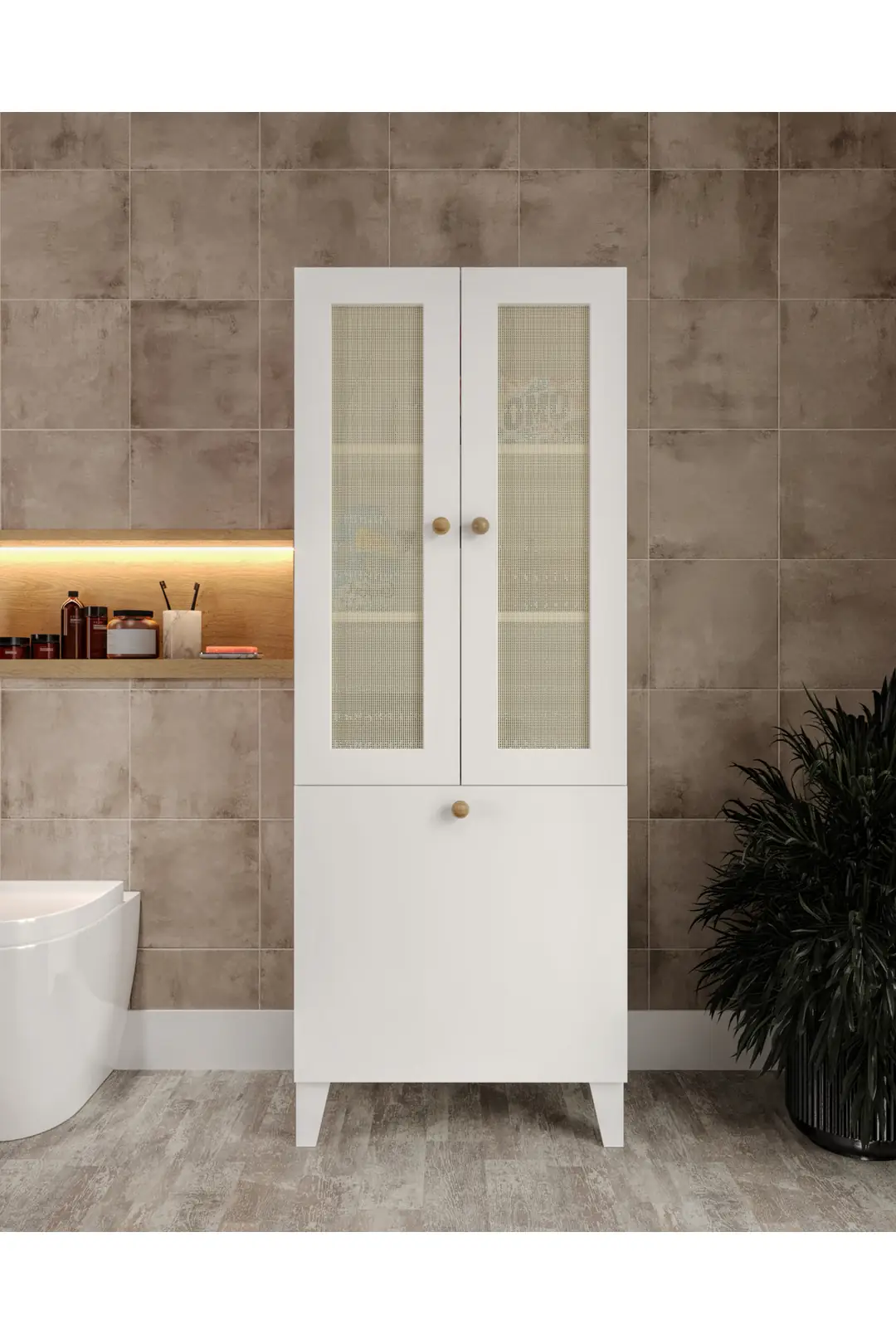 napoli 2 kapaklı,hasırlı çok amaçlı kirli banyo dolabı (%100mdf) 4