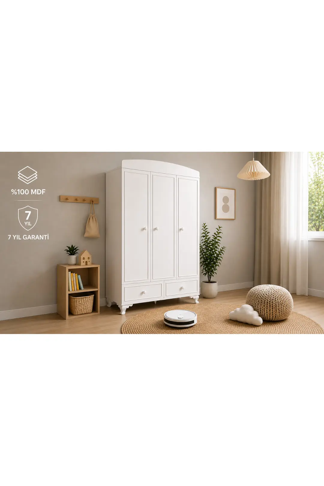 Selena Avangart 3 Kapaklı Dolap (%100mdf)