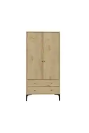 focus 2 kapaklı,sık raflı,askı bölümlü,2 çekmeceli dolap/gardırop(%100mdf) 2
