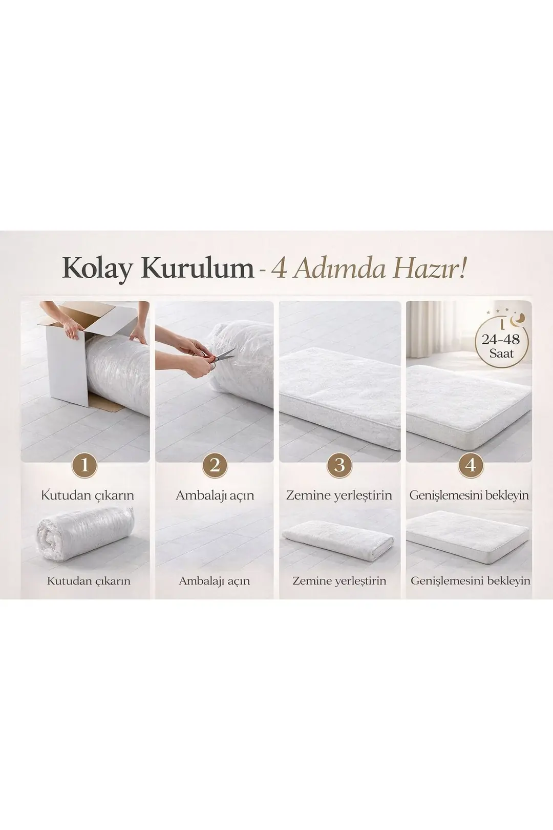 roll pack yatak,yaylı,kılıfı yıkanabilen yatak (90x190) 3