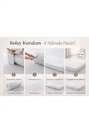 roll pack yatak,yaylı,kılıfı yıkanabilen yatak (90x190) 3