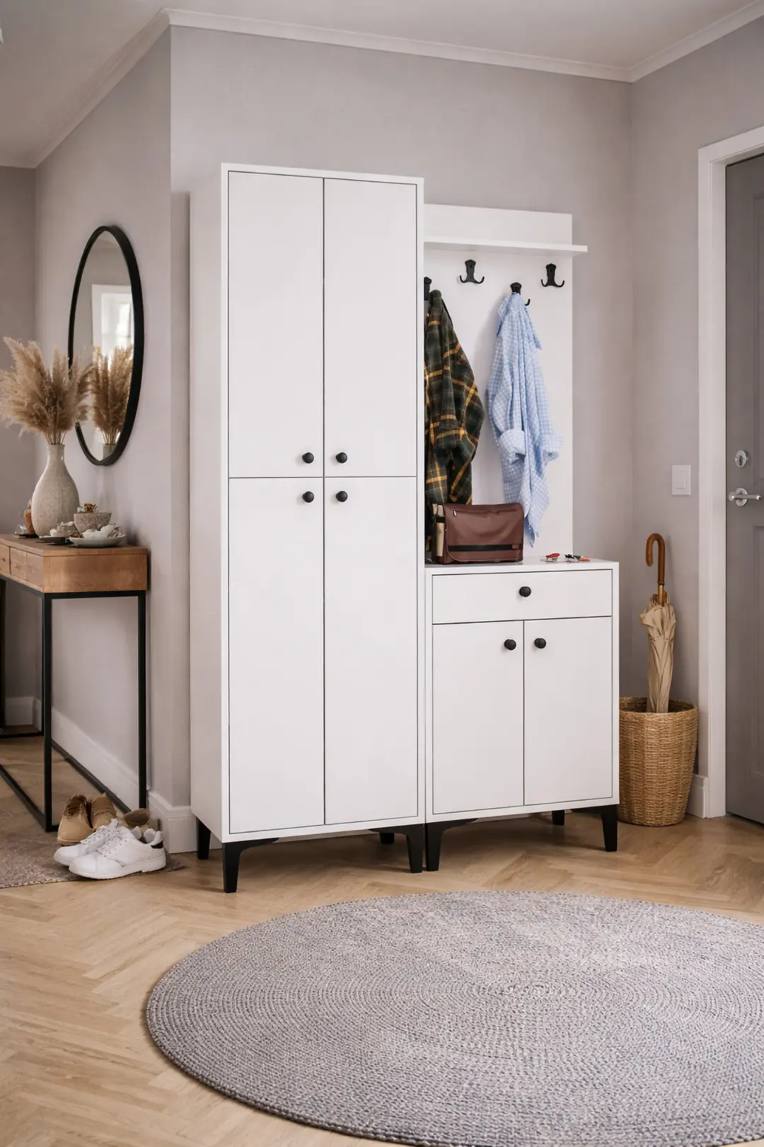 Paris Portmanto/vestiyer /ayakkabılık R:beyaz (%100MDF) 4