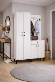 Paris Portmanto/vestiyer /ayakkabılık R:beyaz (%100MDF) 4