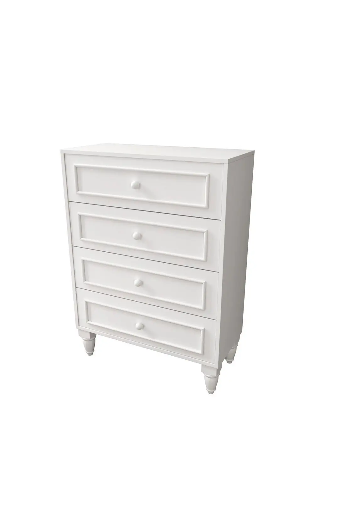 Romantic 4 Çek,avangart,beyaz Şifonyer(%100MDF) 4