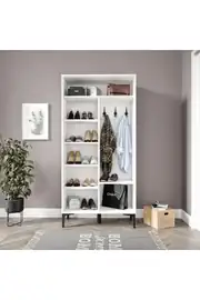 massimo aynalı,2 kapaklı portmanto/ayakkabılık/vestiyer(%100mdf) 4