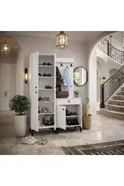 Paris Portmanto/vestiyer /ayakkabılık R:beyaz (%100MDF) 3