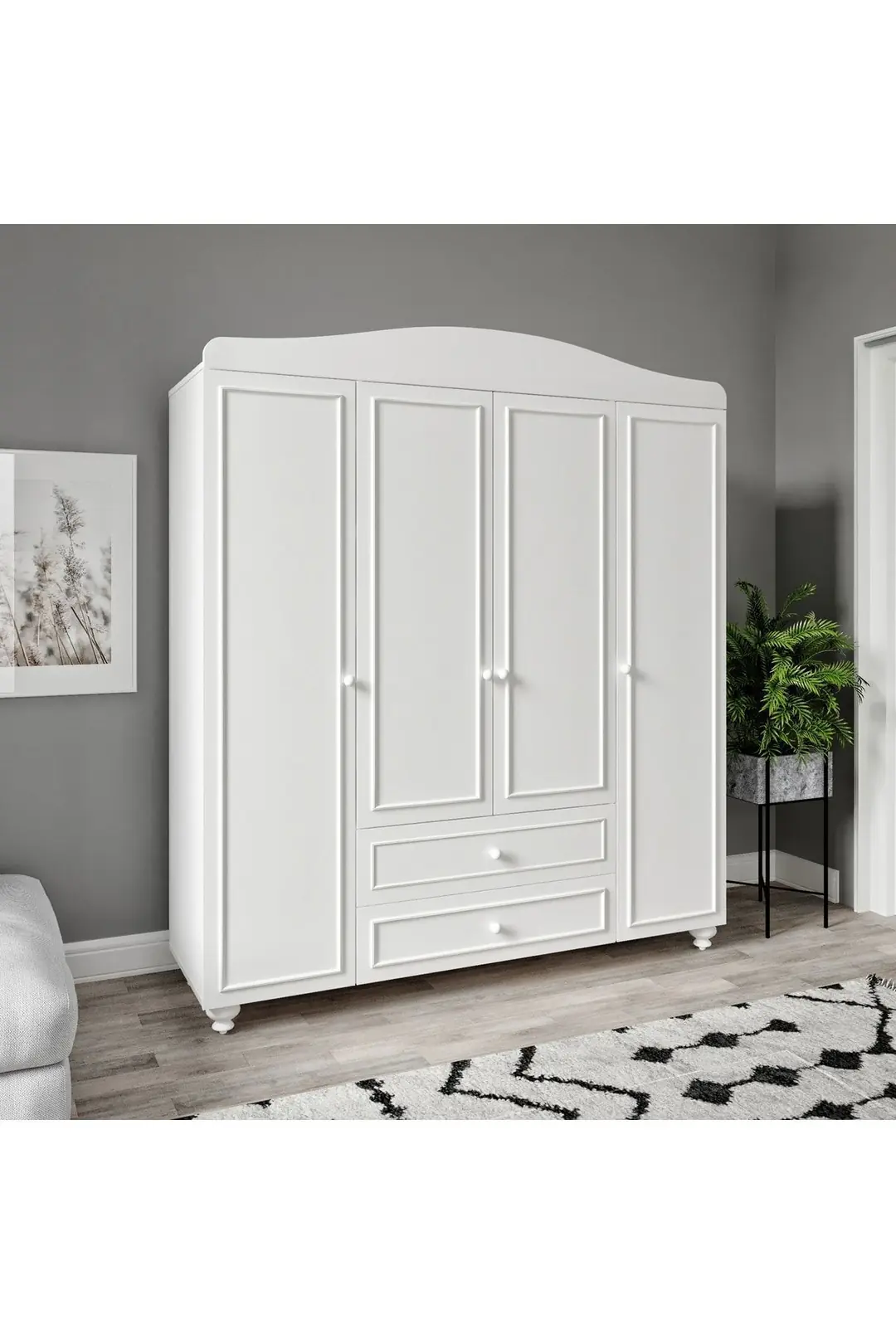 Sandy 4 Kapılı Dolap/gardırop (%100MDF) 5