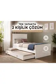 madrid yavru yataklı,depolama alanlı karyola (%100mdf) 2