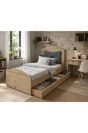 romantic yavrulu ,depolama alanlı karyola(%100mdf )90x190 2