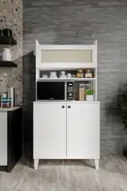 Truva hasırlı kahve köşesi,erzak dolabı,kiler dolabı çok amaçlı mutfak dolabı(%100mdf) 5