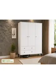Focus 3 Kapılı Dolap/gardırop Beyaz (%100MDF) 2