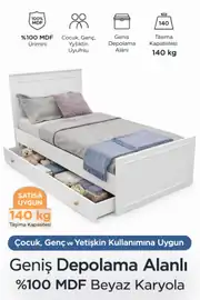 MADRİD AYNALI ÇOK FONKSİYONEL GENÇ ODASI (%100MDF) 6