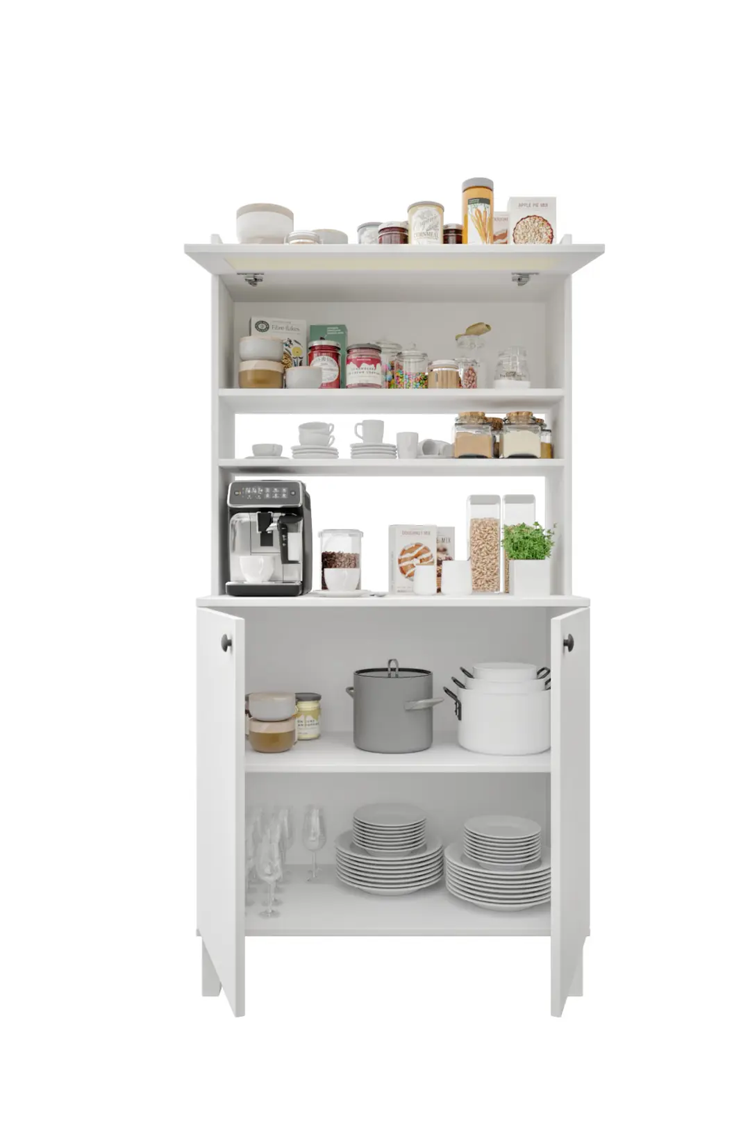 Truva hasırlı kahve köşesi,erzak dolabı,kiler dolabı çok amaçlı mutfak dolabı(%100mdf) 3