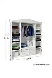 Sandy 4 Kapılı Dolap/gardırop (%100MDF) 6