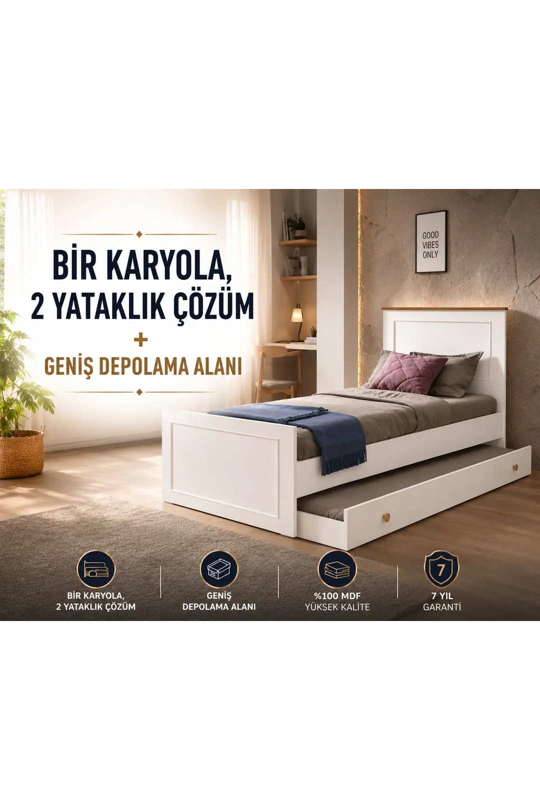 smart 3 kapılı aynalı genç odası takımı (%100mdf) 4