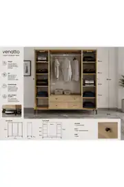 Trio 4 Kapılı Dolap (%100MDF) 4