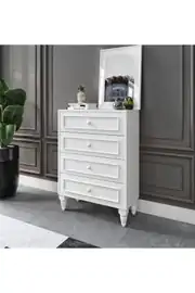 Romantic 4 Çek,avangart,beyaz Şifonyer(%100MDF) 5