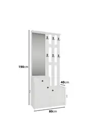 Carizma Beyaz Portmanto/vestiyer (%100MDF) 3