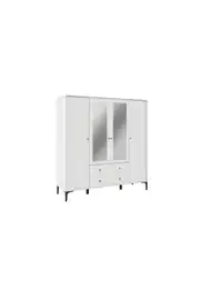 Focus 4 Kapılı, 2 Çekmeceli Aynalı Dolap (BEYAZ) (%100MDF) 3