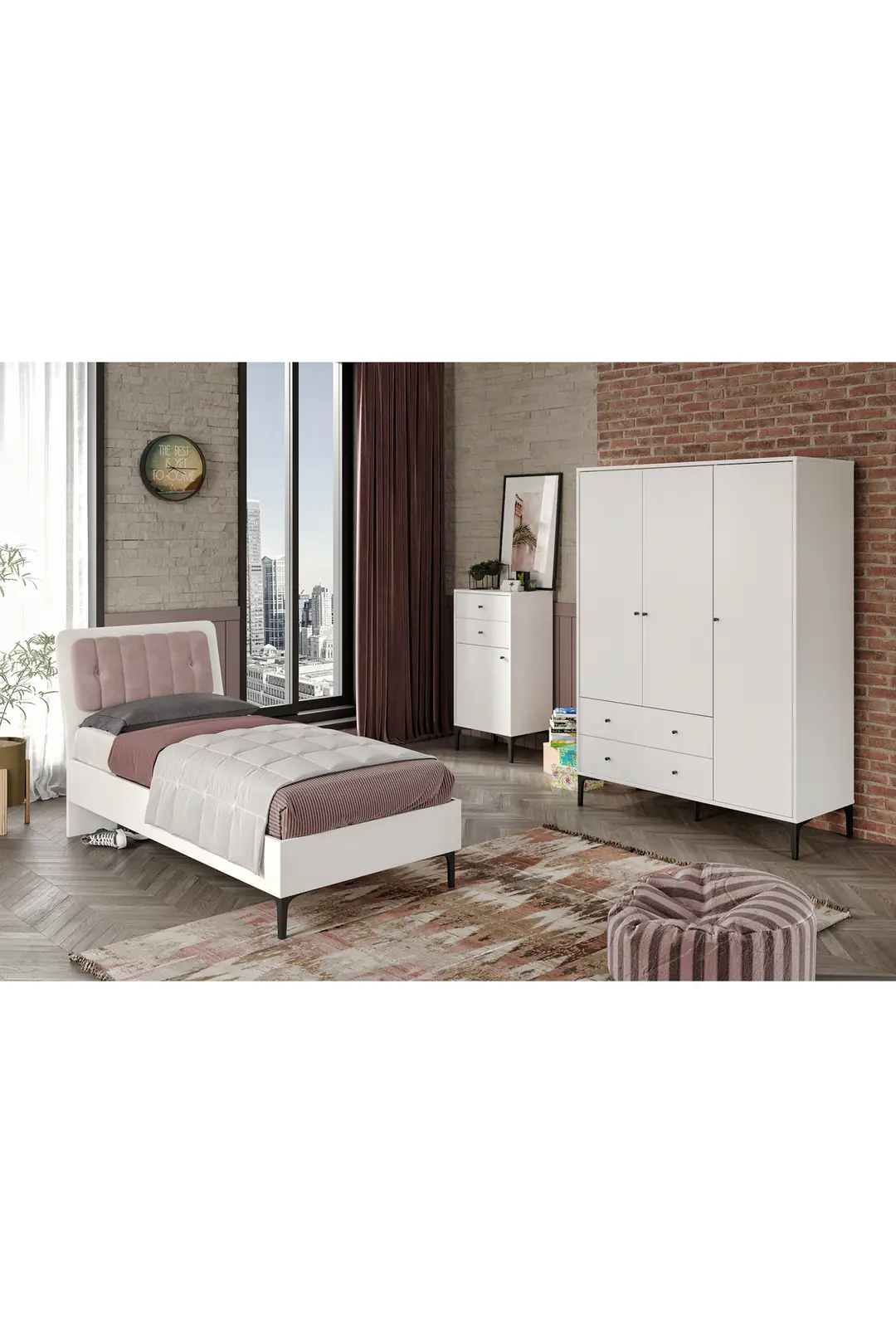 FOCUS LİFE WHİTE GENÇ ODASI (%100MDF) 6