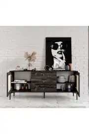 TRİOO TUVALO ÇEKMECELİ,KAPAKLI,KONSOL ÇOK AMAÇLI DOLAP (%100MDF) 2