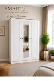 smart 3 kapılı aynalı genç odası takımı (%100mdf) 2