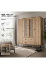 Trio 4 Kapılı Dolap (%100MDF) 3