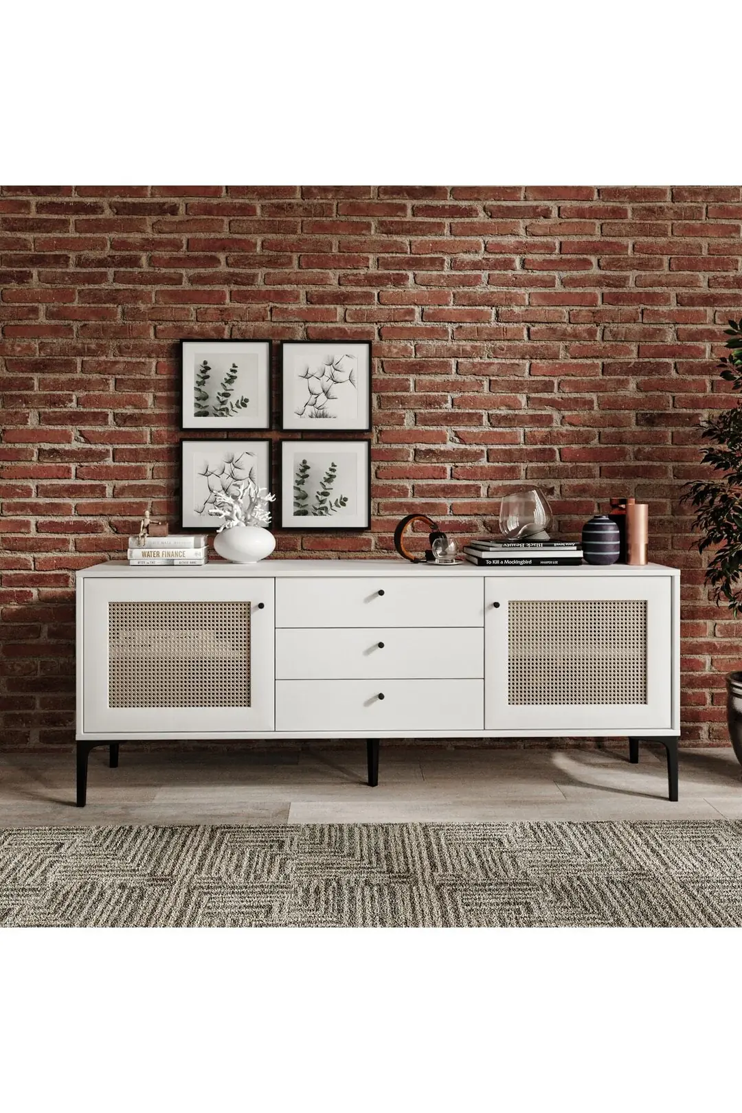Trio White Konsol(%100mdf) 6