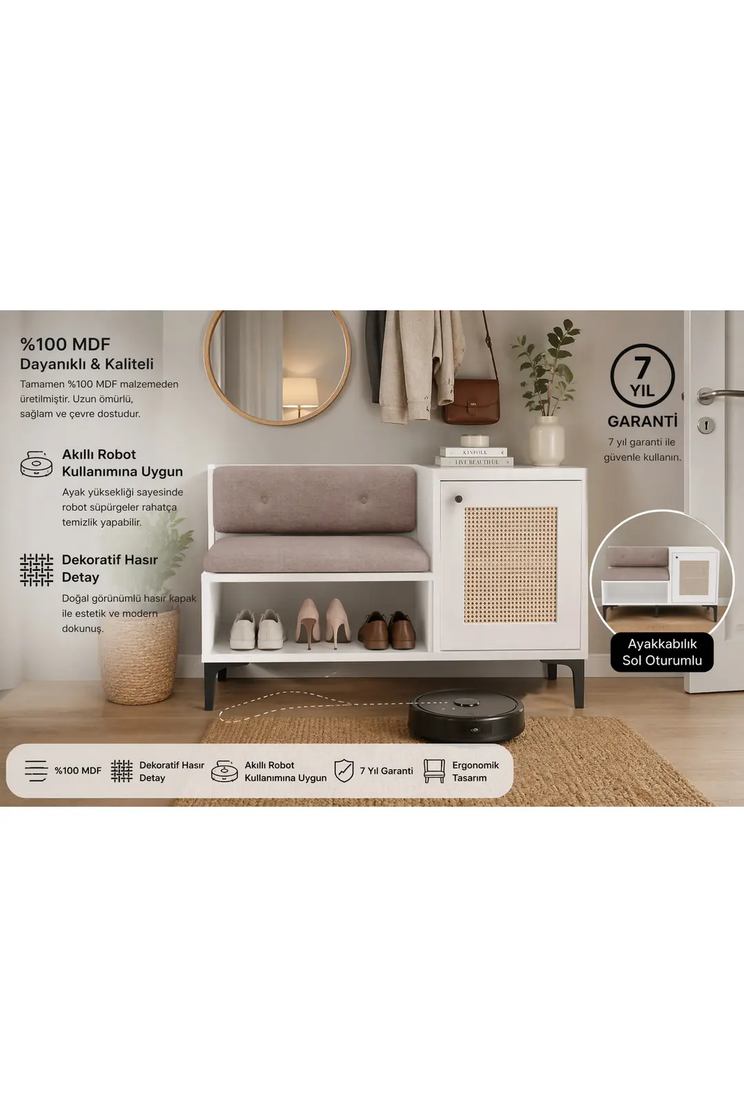 massimo life white portmanto(%100mdf) 5