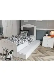 Romantic Yavrulu Karyola(90X190) (%100MDF) 3