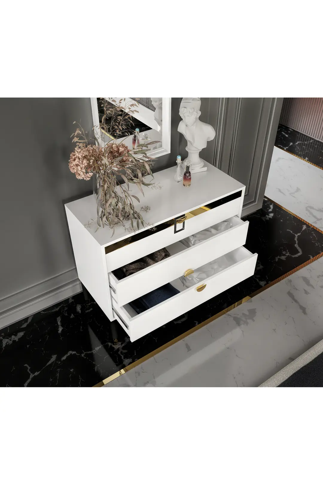 LOFT DEKORATİF ŞİFONYER(%100MDF) 2