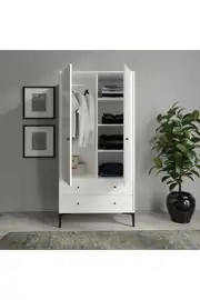 Focus 2 Kapılı Dolap/gardırop Beyaz (%100MDF) 5