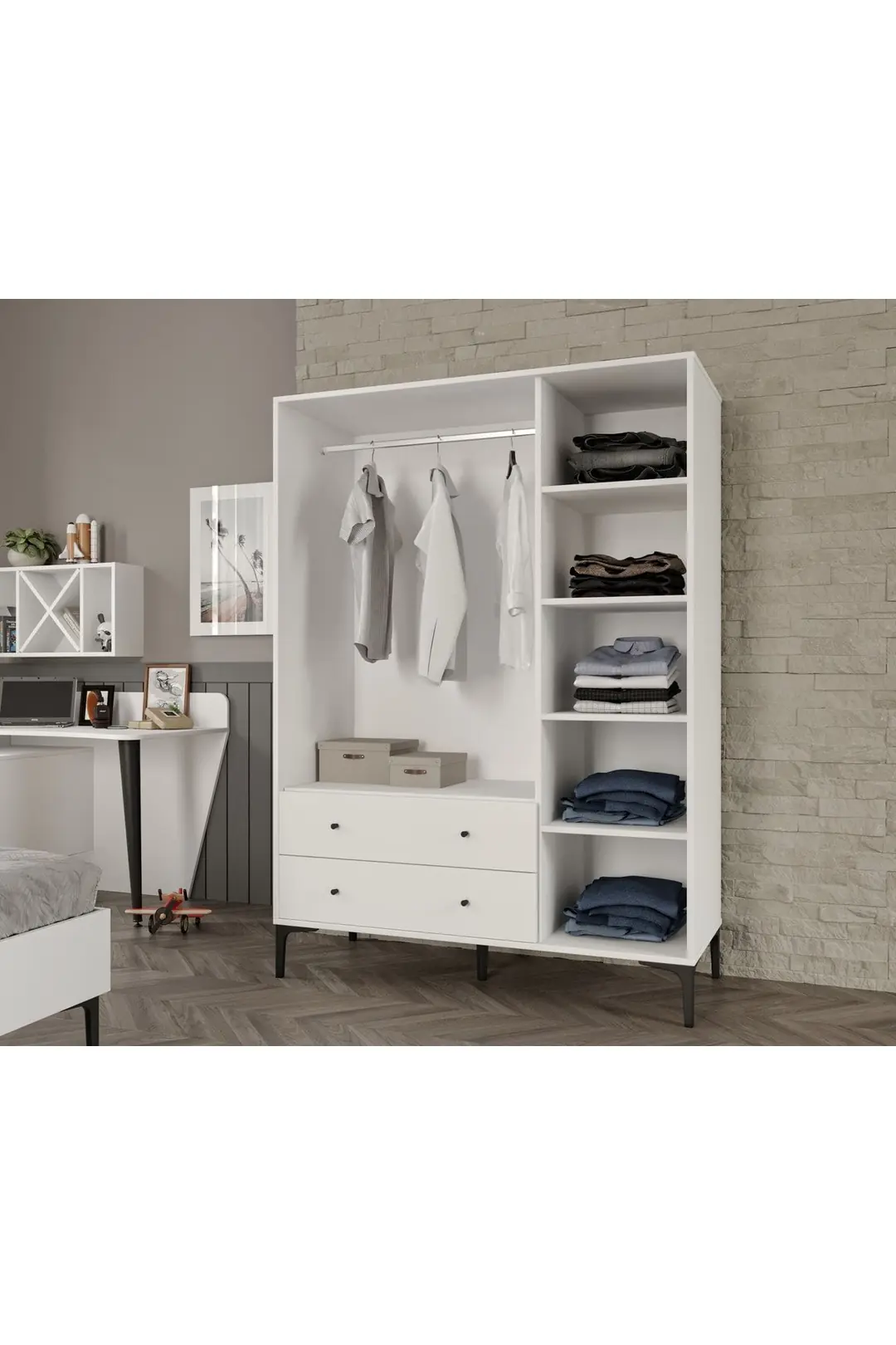 Trio White L Genç Odası Takımı(%100mdf) 4