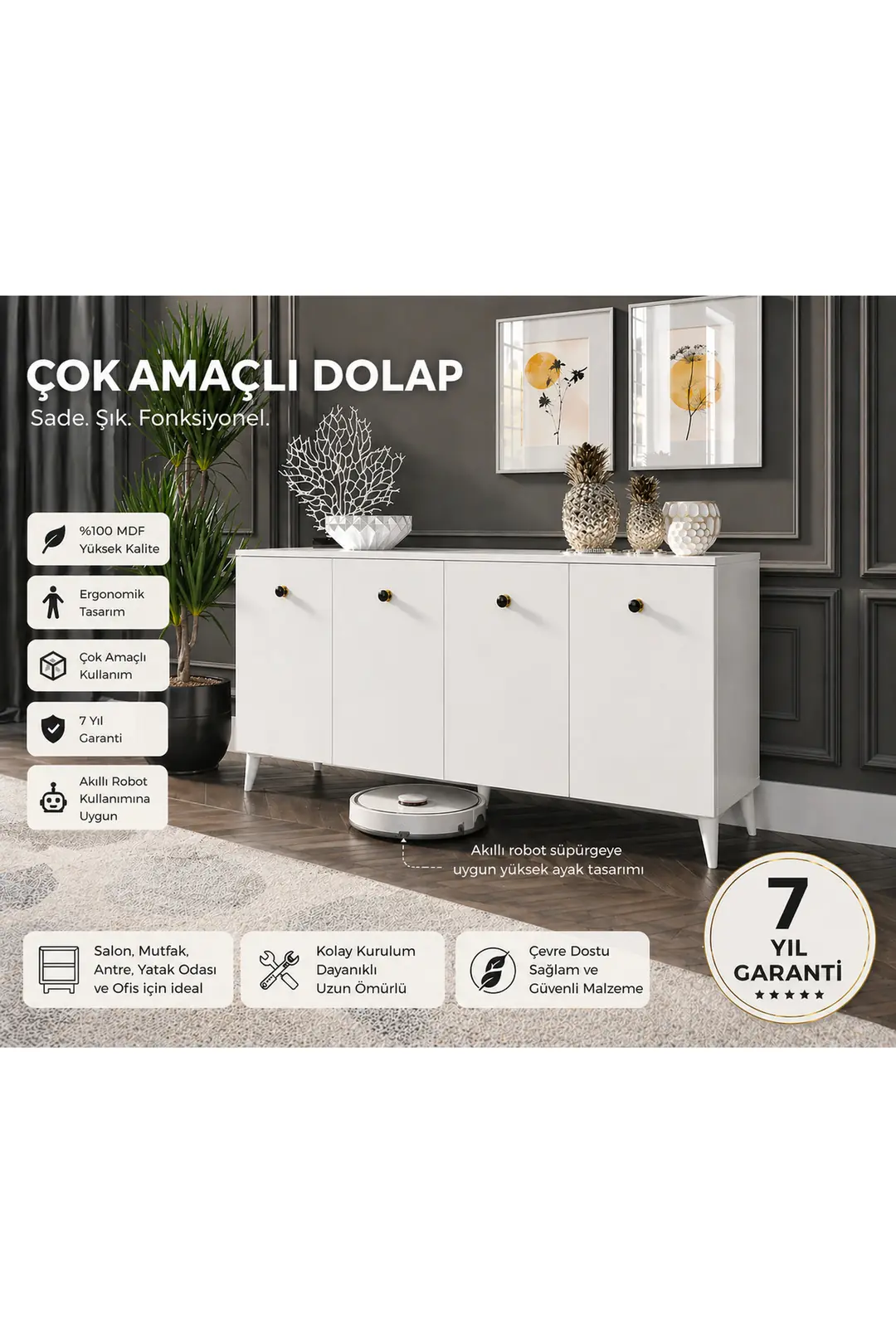 Golden Konsol %100 Mdf 1