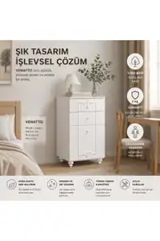 Romantic Şifonyer(%100mdf)soft Beyaz 1