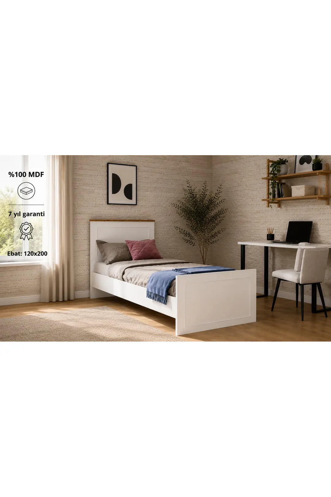 smart xl karyola e:120x200 (%100mdf) 3