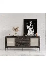 TRİOO TUVALO ÇEKMECELİ,KAPAKLI,KONSOL ÇOK AMAÇLI DOLAP (%100MDF) 1