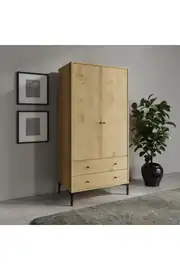 focus 2 kapaklı,sık raflı,askı bölümlü,2 çekmeceli dolap/gardırop(%100mdf) 6