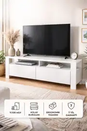 Mocca Tv Ünitesi Beyaz (%100MDF) 1