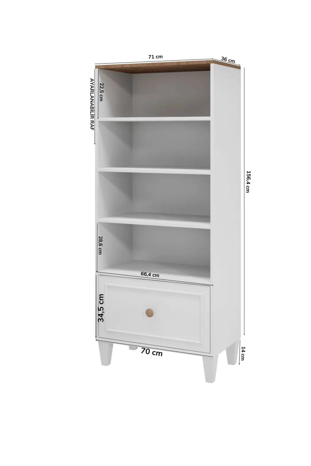 SMART KİTAPLIK %100MDF) 3