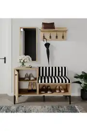 Tarz dekoratif portmanto/ayakkabılık (%100mdf) 4