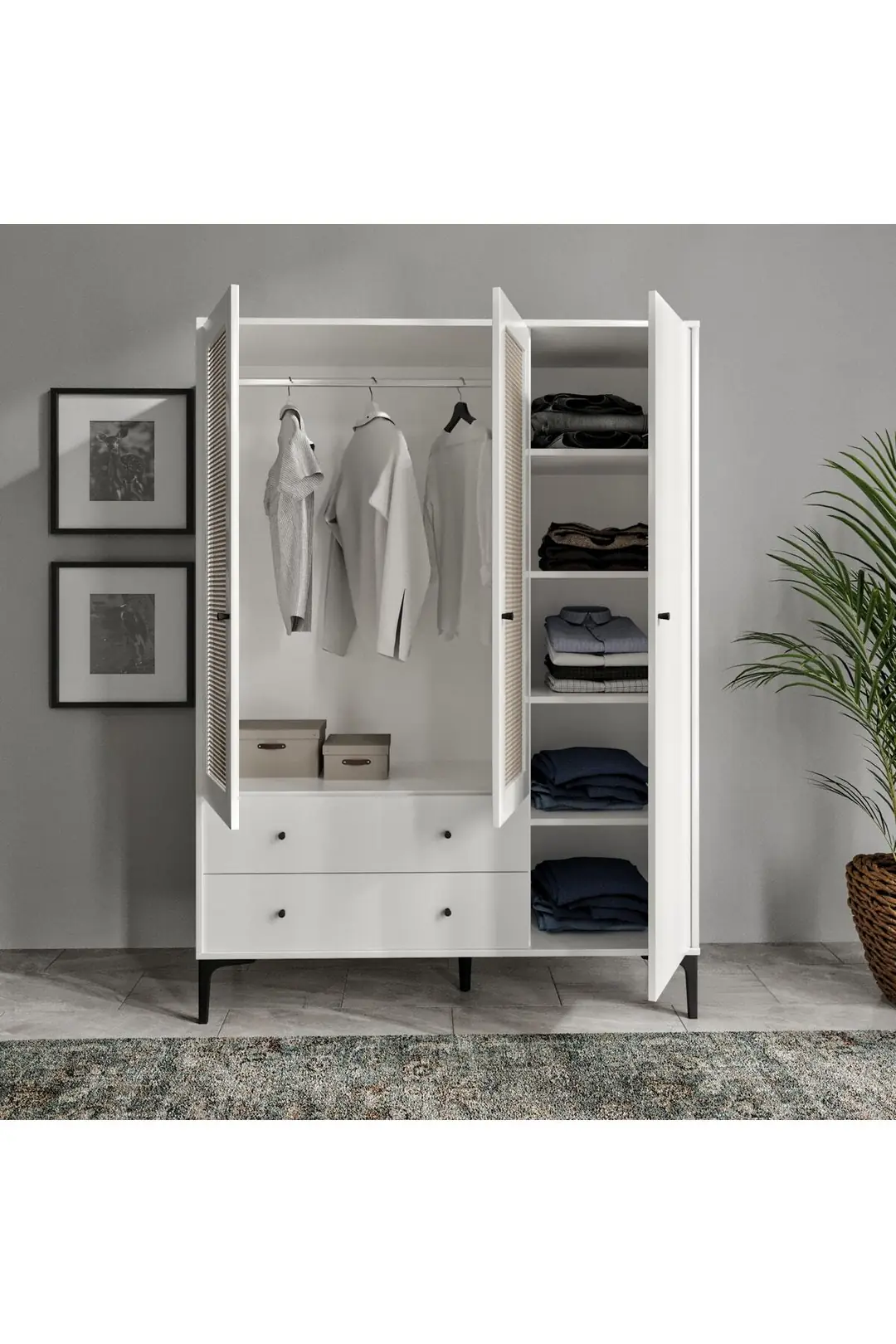 Trio 3 Kapılı Dolap (%100MDF) 4