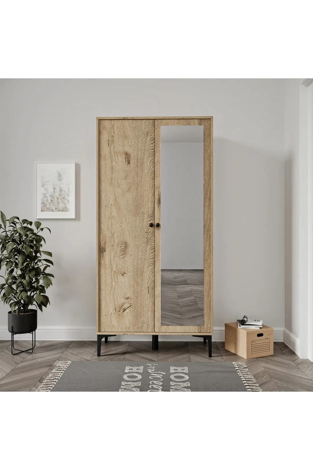 Massimo Tarz 2 Kapılı,aynalı Portmanto/ayakkabılık (%100MDF) 3