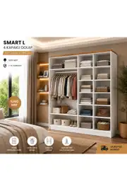 Smart 4 Kapılı Aynalı Gardrop/ Dolap(%100MDF) 2