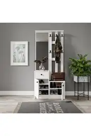 Carizma Beyaz Portmanto/vestiyer (%100MDF) 4