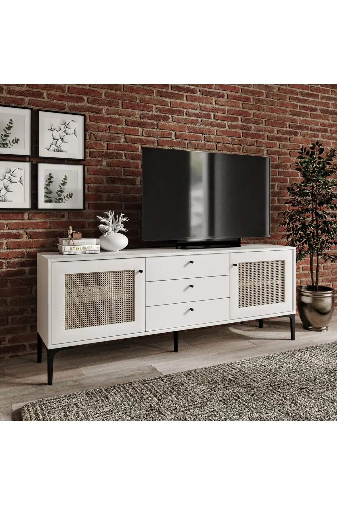 Trio White Konsol(%100mdf) 4