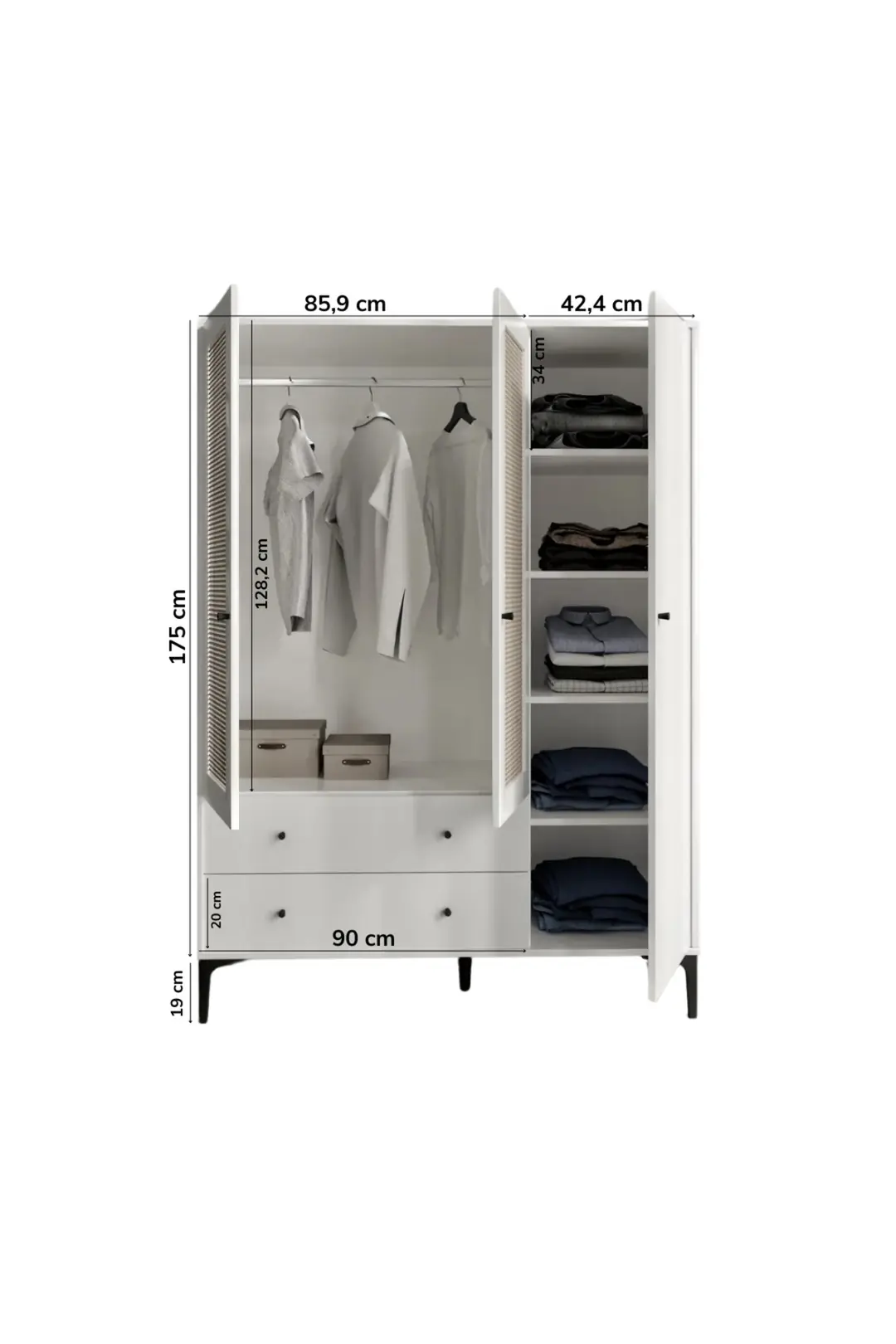 Trio 3 Kapılı Dolap (%100MDF) 7