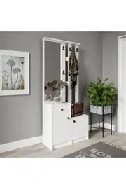 Carizma Beyaz Portmanto/vestiyer (%100MDF) 2