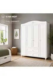 Romantic 4 Kapılı, 2 Çekmeceli, Avangart Dolap/gardırop(%100MDF) 1
